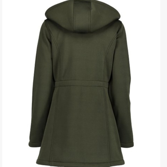 Olive Green Leopard Sherpa-Lined Hood Fleece Anorak NWTs Sz Large - Picture 3 of 8